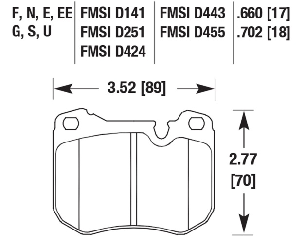 Porsche Disc Brake Pad - 924/928/944 77-89 HB199N-702