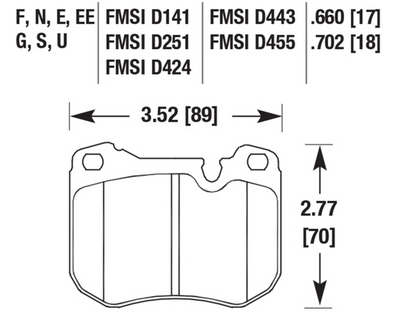 Porsche Disc Brake Pad - 924/928/944 77-89 HB199N-702