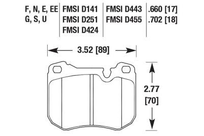 Porsche Disc Brake Pad - 944/924/928 77-89 HB199S-702