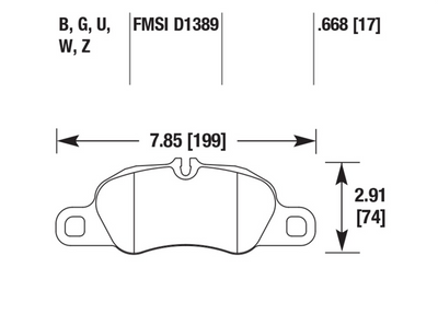 Porsche Disc Brake Pad - Boxster/Cayman/911 09-19 HB719G-668