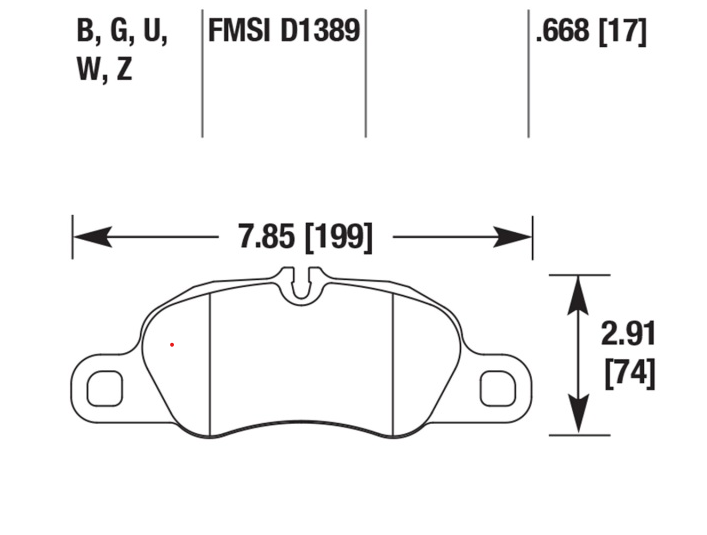 Porsche Disc Brake Pad - Boxster/Cayman/911 13-19 HB719U-668
