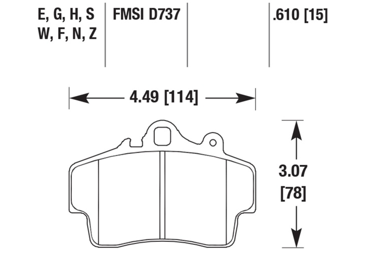 Porsche Disc Brake Pad - Boxster/Cayman 97-08