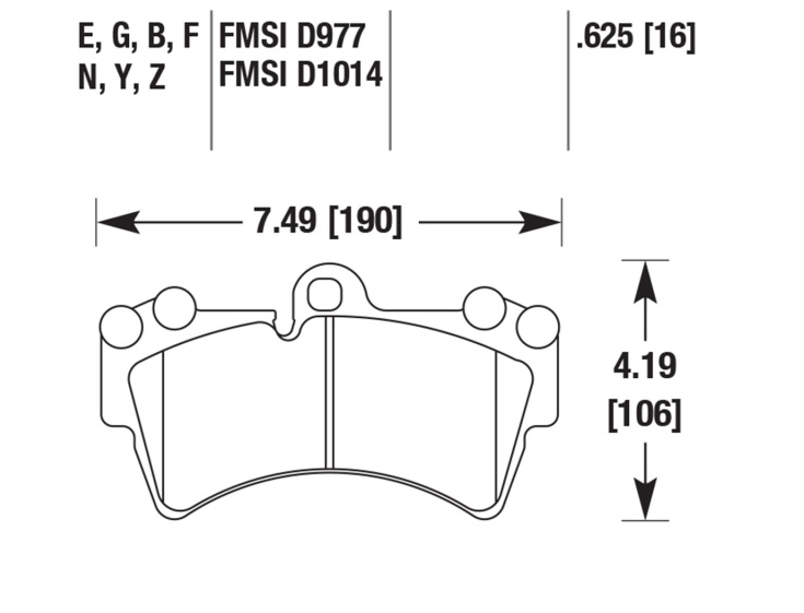 Porsche Disc Brake Pad - Cayenne 03-08 HB501N-625