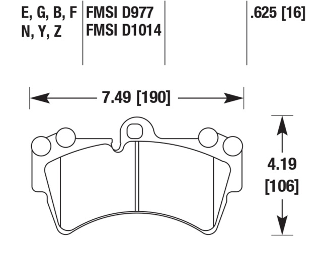 Porsche Disc Brake Pad - Cayenne 04-09