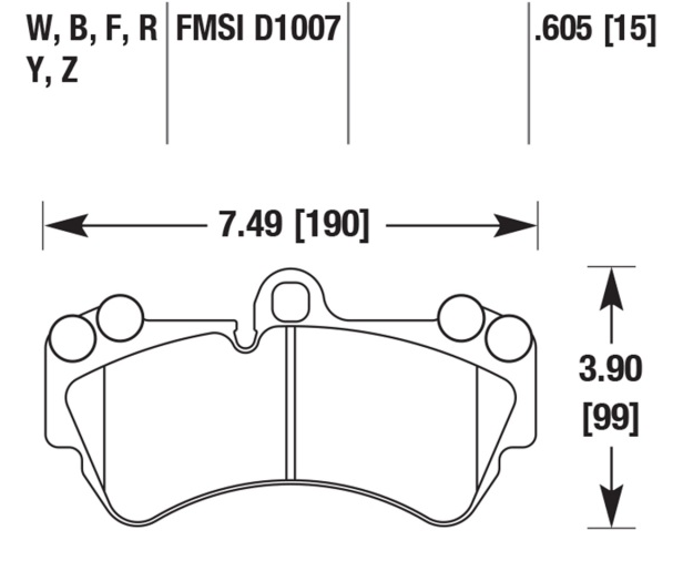 Porsche Disc Brake Pad - Cayenne 04-09 HB512F-605