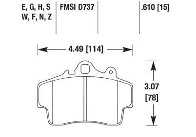 Porsche Disc Brake Pad - Cayman/Boxster 97-08 HB289Z-610