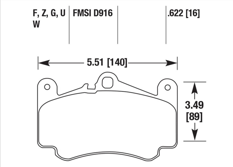 Porsche Disc Brake Pad Front - 911 01-12 HB667N-622