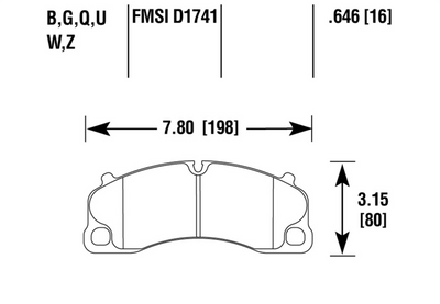 Porsche Disc Brake Pad Front - 911 14-19 HB905B-646