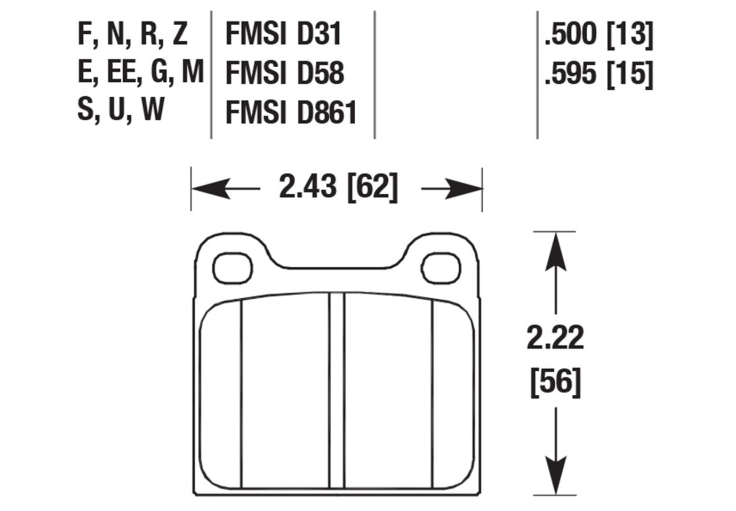 Porsche Disc Brake Pad Front - 911/930/912/912E/914/914-6 65-83 HB172B-595