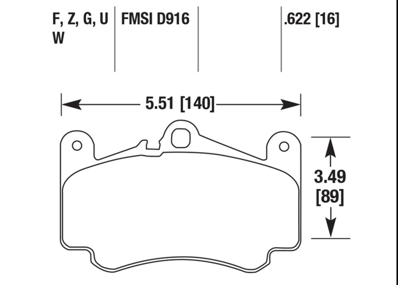 Porsche Disc Brake Pad Front - 911 99-12 HB667B-622