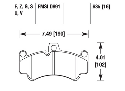 Porsche Disc Brake Pad Front - 911/Boxster 01-13 HB483G-635