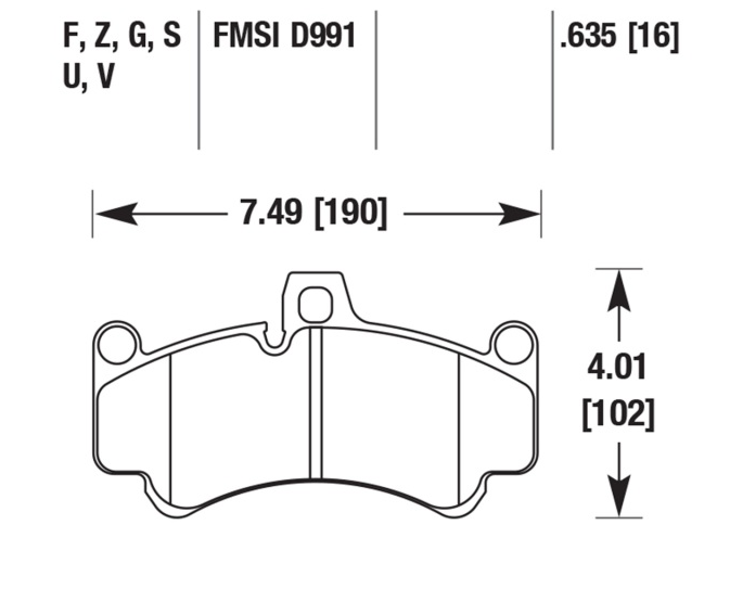 Porsche Disc Brake Pad Front - 911/Boxster 03-13 HB483Z-635