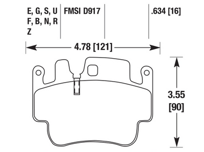 Porsche Disc Brake Pad Front - 911/Boxster/Cayman 98-07 HB550B-634