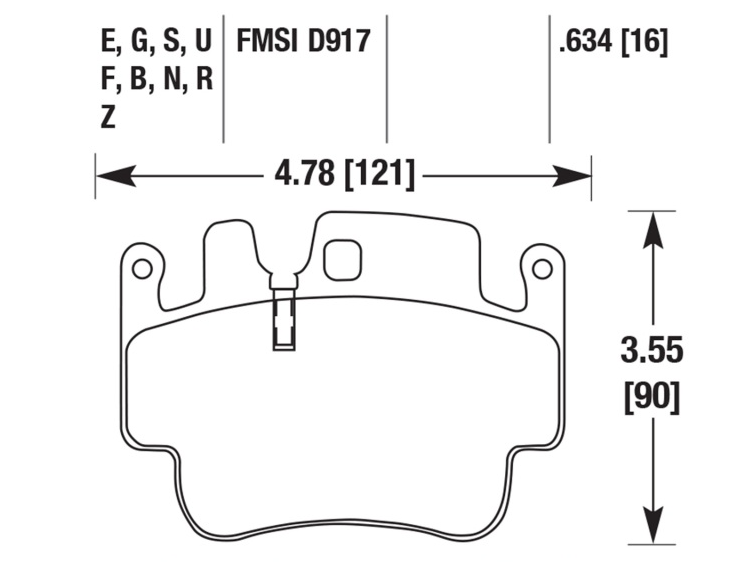 Porsche Disc Brake Pad Front - 911/Boxster/Cayman 98-07 HB550B-634