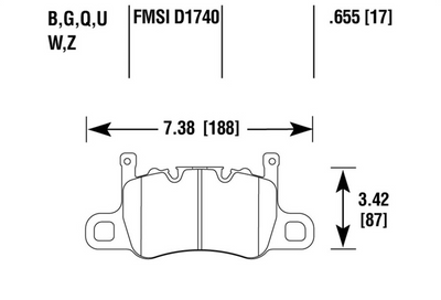 Porsche Disc Brake Pad Front - 911/Cayman 14-19 HB848Z-646