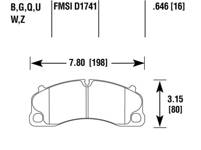 Porsche Disc Brake Pad Front - Boxster/Cayman/911 09-19 HB719B-668