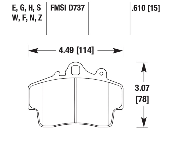 Porsche Disc Brake Pad Front - Boxster/Cayman 97-08 HB289B-610