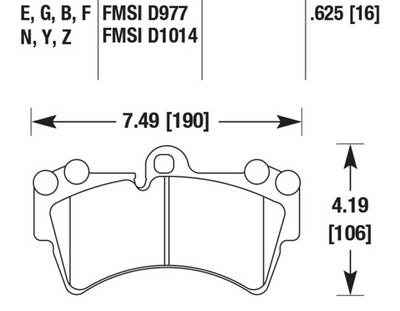 Porsche Disc Brake Pad Front - Cayenne 03-09 HB501E-625