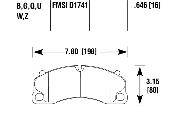 Porsche Disc Brake Pad Rear - 911 14-19 HB905G-646