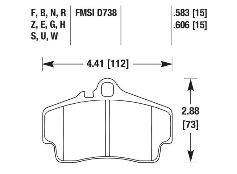 Porsche Disc Brake Pad Rear - 911/Boxster 97-08 HB290E-606