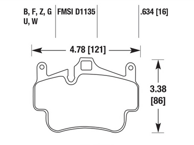 Porsche Disc Brake Pad Rear - 911/Boxster/Cayman 05-12 HB664N-634