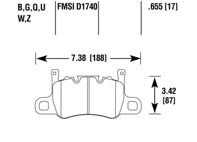 Porsche Disc Brake Pad Rear - 911/Cayman/Panamera 14-19
