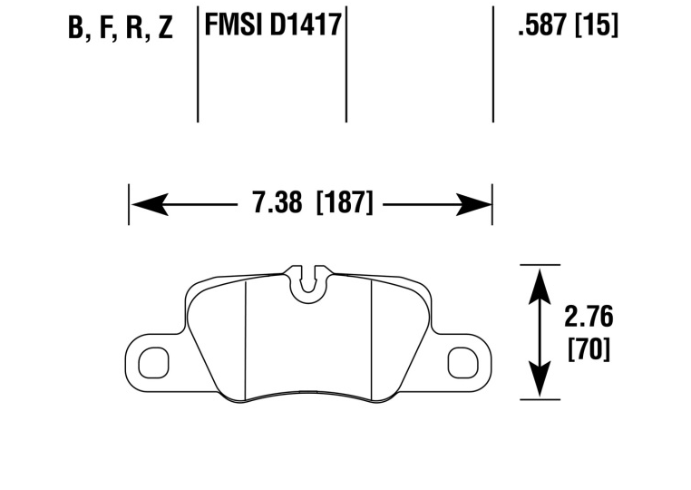 Porsche Disc Brake Pad Rear - 911/Panamera 10-19 HB807B-587
