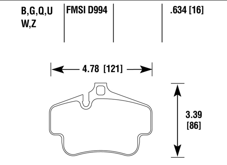 Porsche Disc Brake Pad Rear - Boxster/911 02-12 - Cayman 18-19 HB906N-634