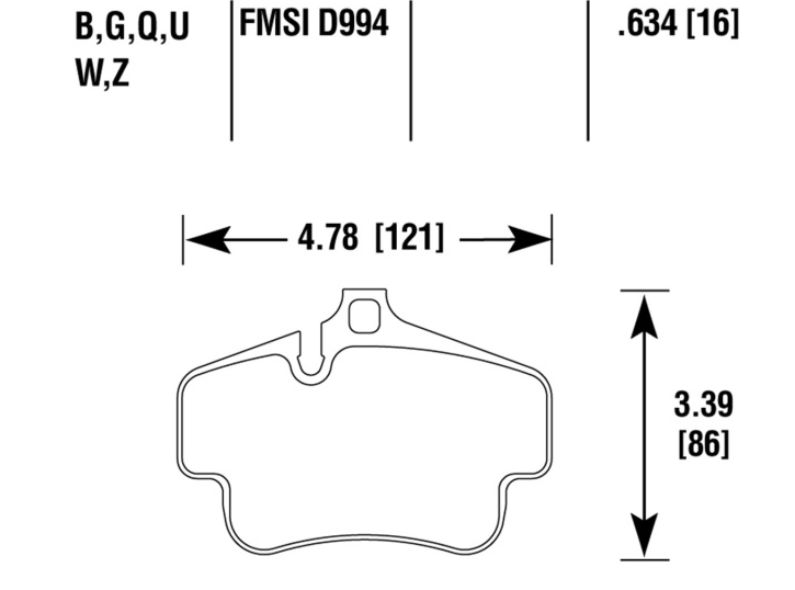 Porsche Disc Brake Pad Rear - Boxster/Cayman/911 02-19