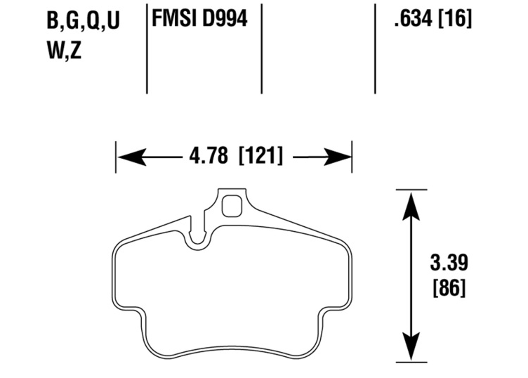 Porsche Disc Brake Pad Rear - Boxster/Cayman/911 02-19