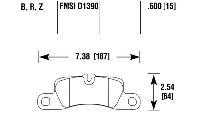 Porsche Disc Brake Pad Rear - Cayenne 11-18 HB847Z-600