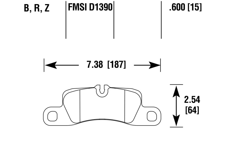 Porsche Disc Brake Pad Rear - Cayenne 11-18 HB847Z-600