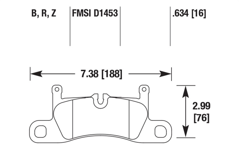 Porsche Disc Brake Pad Rear - Cayenne 15-18 HB762F-634