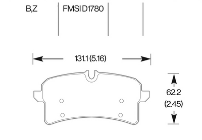 Porsche Disc Brake Pad Rear - Macan 15-18 HB915Z-644