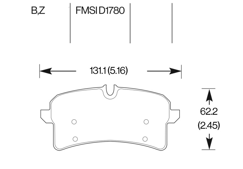 Porsche Disc Brake Pad Rear - Macan 15-18 HB915Z-644