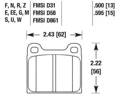 Porsche Disc Brake Pads - 356B/356C/911/930/912/912E/914/914-6 63-83