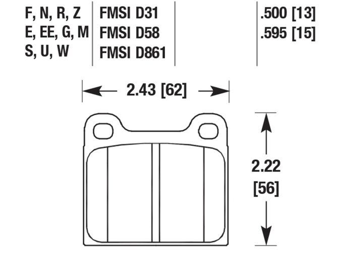 Porsche Disc Brake Pads - 356B/356C/911/930/912/912E/914/914-6 63-83
