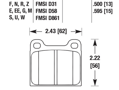 Porsche Disc Brake Pads - 356B/356C/911/930/912/912E/914/914-6 63-83