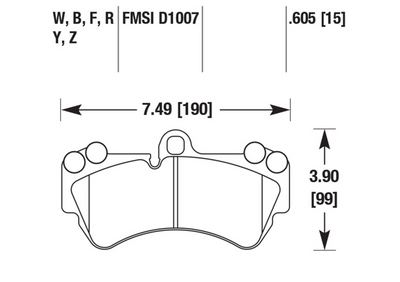 Porsche Disc Brake Pads Front - Cayenne 04-09 HB512Z-605