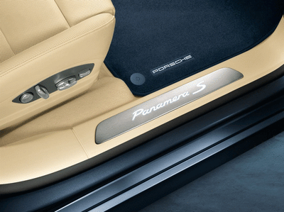 Porsche Door Entry Guards In Carbon Illuminated - 97004480043 - Panamera 97004480043