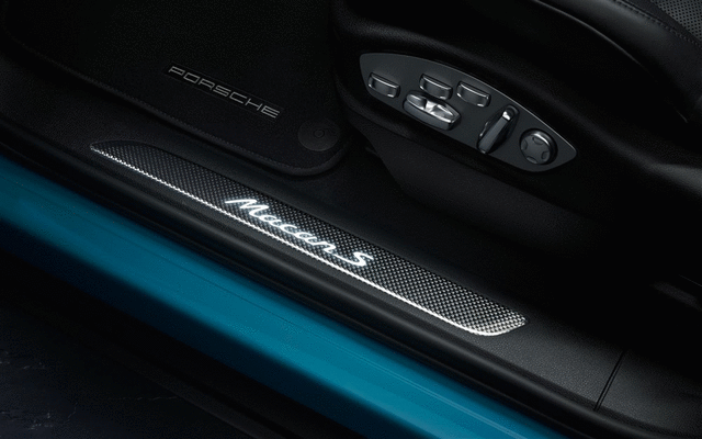 Porsche Door Entry Guards In Carbon Illuminated - 95B044811A - Macan 15-23 95B044811A
