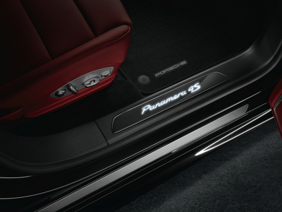 Porsche Door Entry Guards In Carbon Illuminated - 97004480241 - Panamera 97004480241