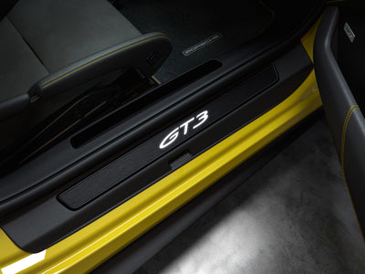 Porsche Door Entry Guards In Carbon Illuminated GT3 - 99104480039 - 991 12-18 99104480039