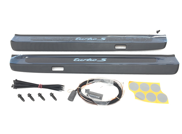 Porsche Door Entry Guards In Carbon Illuminated Turbo S - 99104480037 - 991 12-18 99104480037