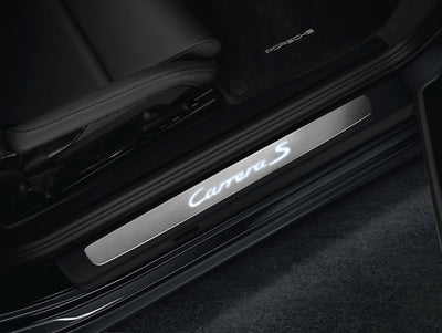 Porsche Door Entry Guards In Stainless Steel - 99104480010 - 991 12-18 99104480010