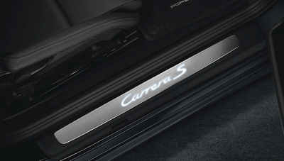 Porsche Door Entry Guards In Stainless Steel Illuminated - 99104480213 - 991 12-18 99104480213