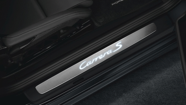 Porsche Door Entry Guards In Stainless Steel Illuminated - 99104480211 - 991 12-18 99104480211