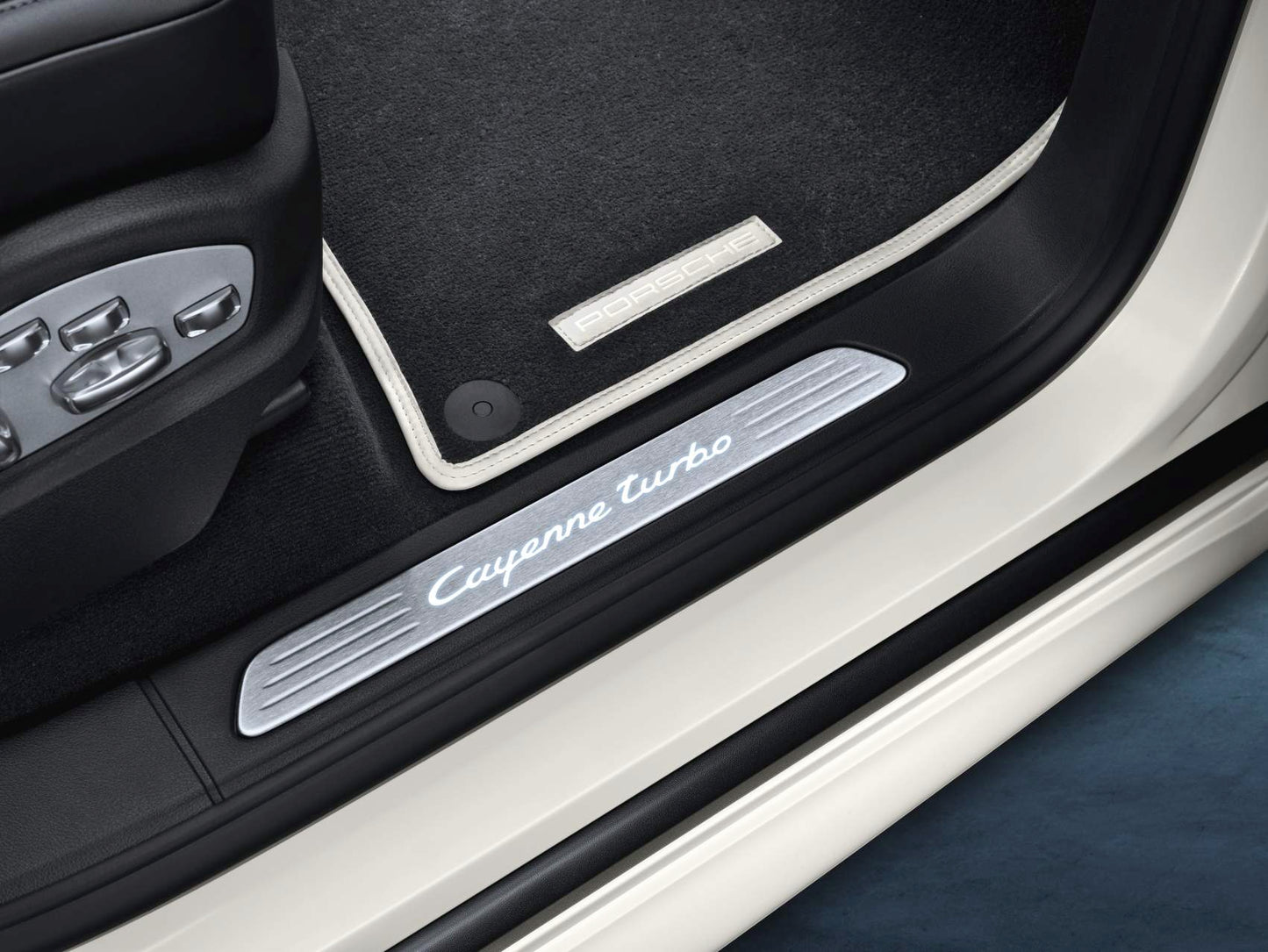 Porsche Door Entry Guards In Stainless Steel Illuminated - 95804480041 - E2 11-18 95804480041