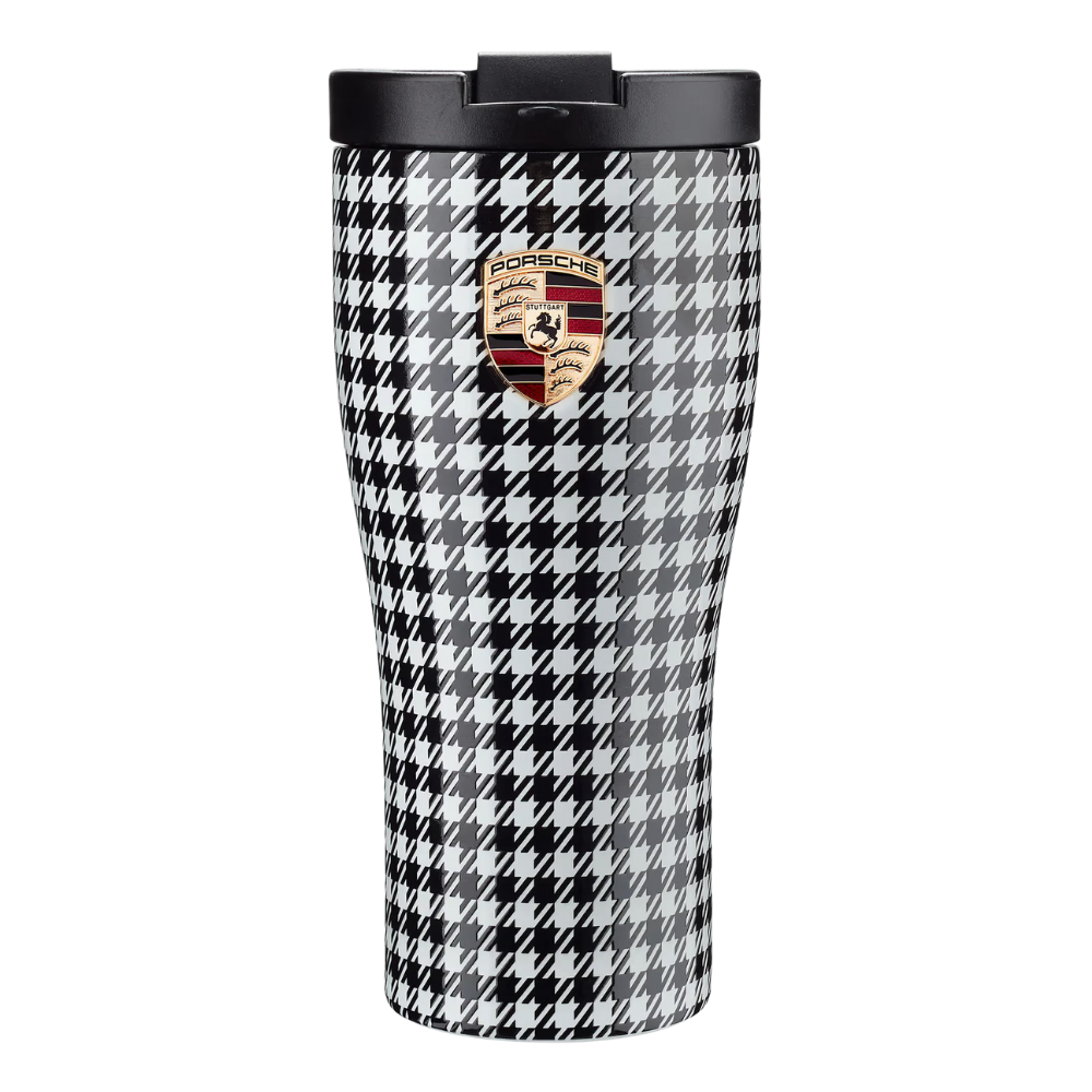 Porsche Double Walled Pepita Thermos Travel Cup - 460 ml