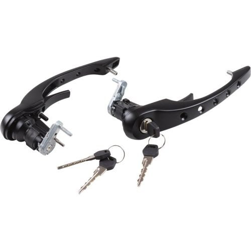 Porsche Drilled Black w/ Lock and Keys - L & R Outer - 911 - 912 1687101310